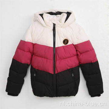 Girl&#39;s Color Block Warm Bomber Jacket